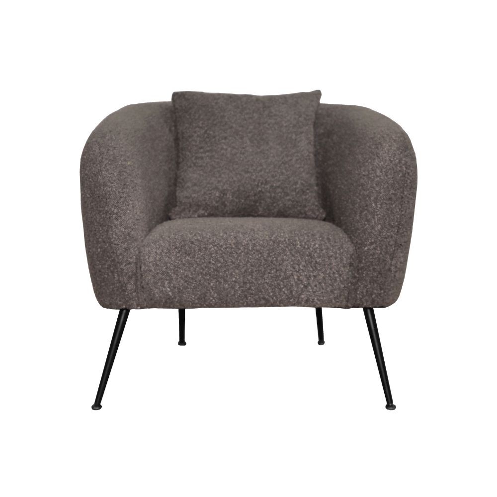 Poltrona pozzetto Nuvia in tessuto Ascort colore grigio mouse - immagine 2