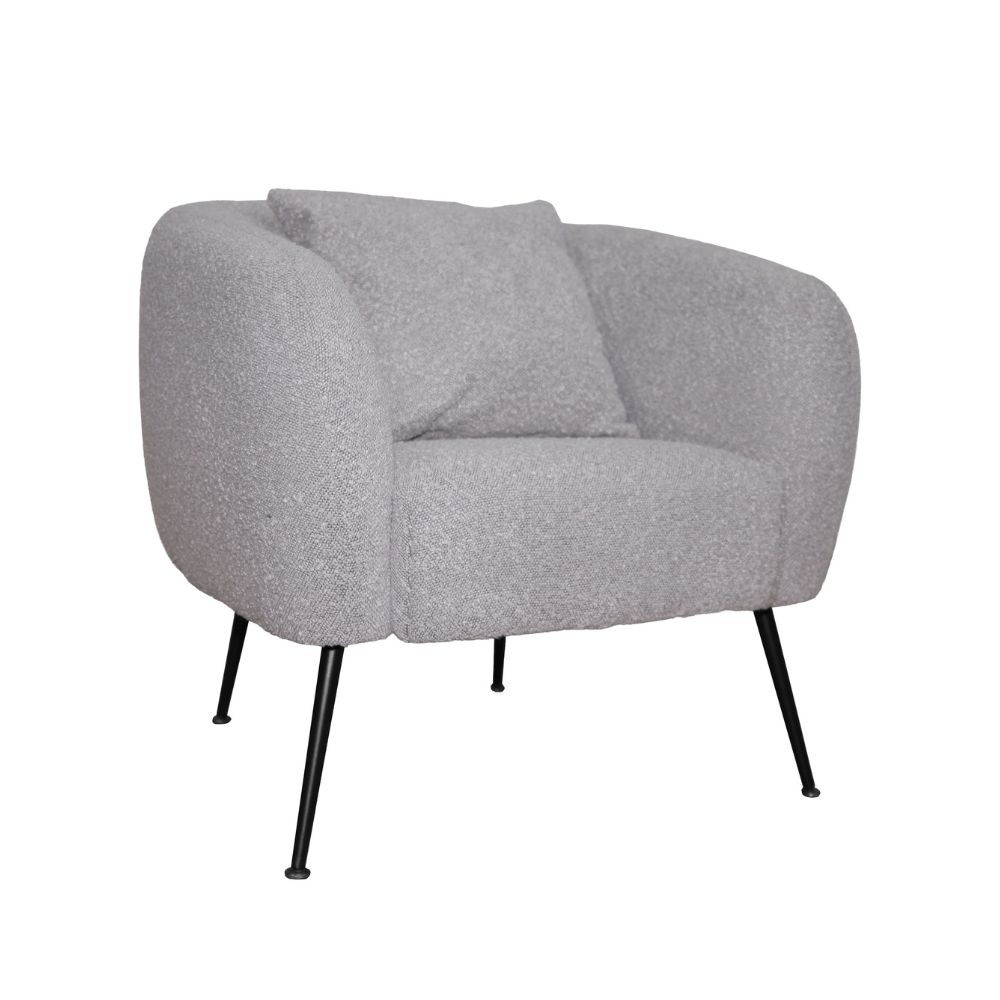 Poltrona pozzetto Nuvia in tessuto Ascort colore taupe - immagine 3