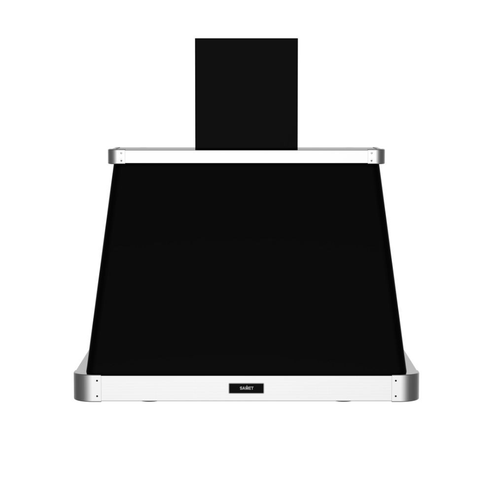 Samet cappa da parete Samet Era 90 colore nero con cornice inox - immagine 3