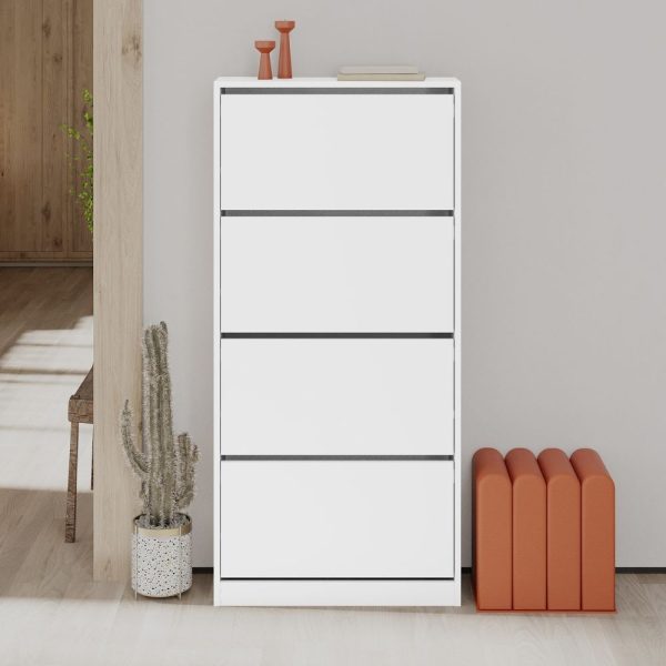 Scarpiera SHC540BI quattro ante a ribalta bianco