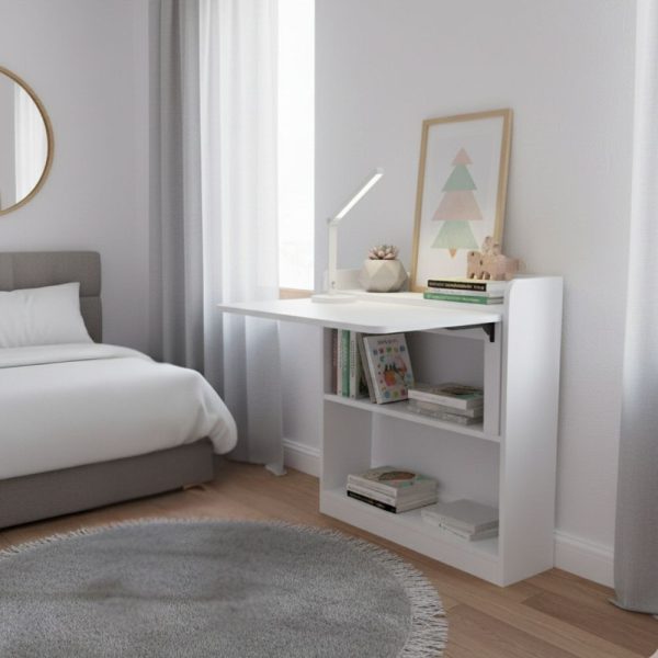 Scrivania pieghevole Plana colore bianco 64×56×H 82 cm