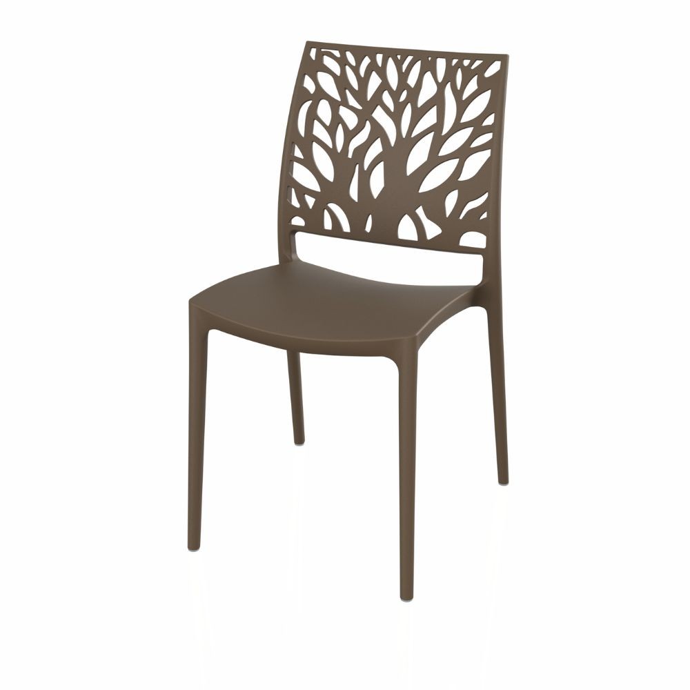 Sedia Tree in polipropilene rinforzata con fibra di vetro colore tortora - immagine 2