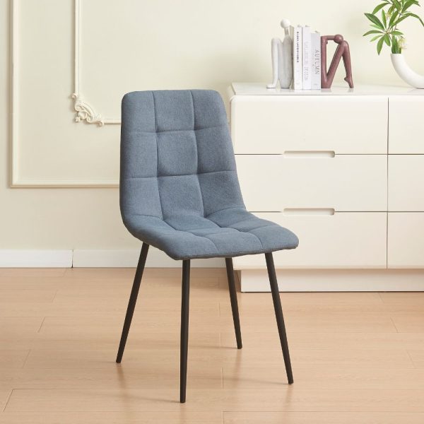 Sedia imbottita Fender in tessuto KSR29 grey e gambe in metallo nero