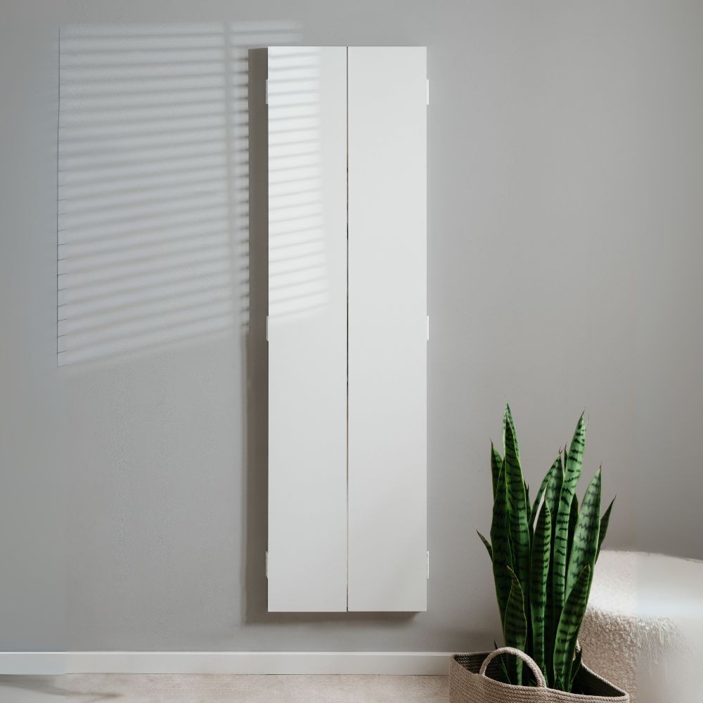 Specchio da parete Glasgow con ante laterali richiudibili colore bianco - immagine 5