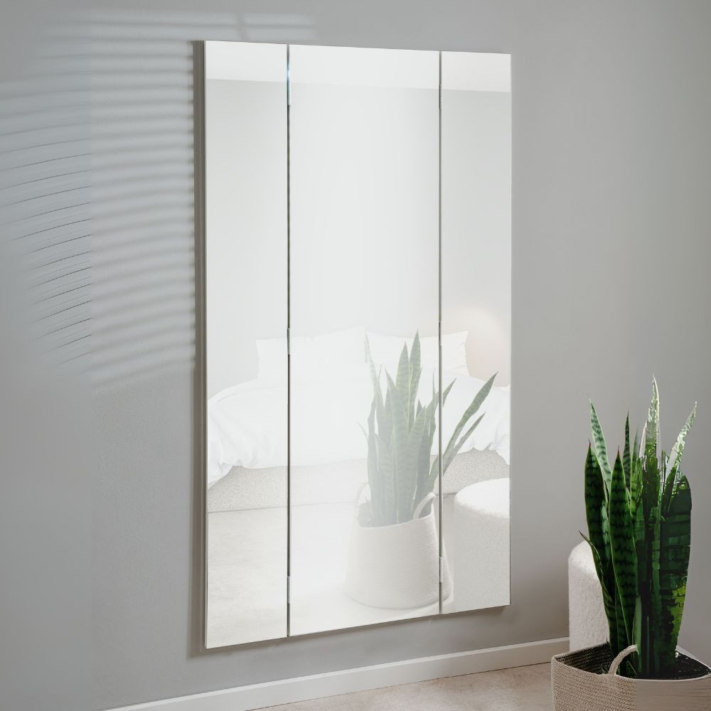 Specchio da parete Glasgow con ante laterali richiudibili colore bianco - immagine 7