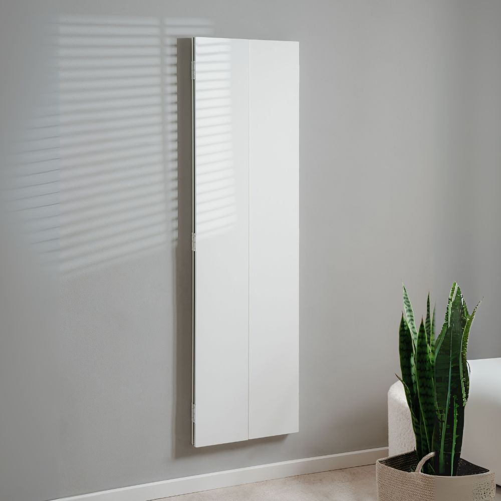 Specchio da parete Glasgow con ante laterali richiudibili colore bianco - immagine 8