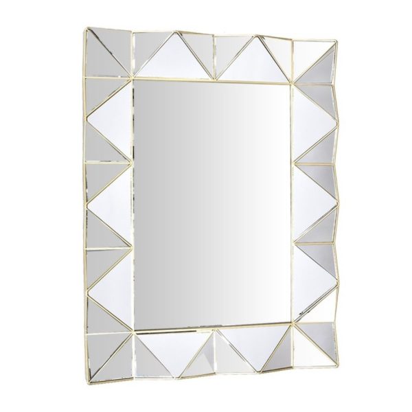 Specchio da parete con cornice specchiata e bordino oro Specchio3