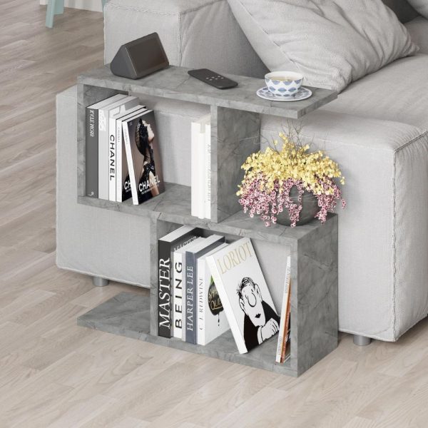 Tavolino da salotto Homemania in colore lagina effetto marmo grigio