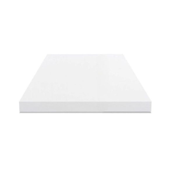 Top tavolo 80x80x4 con bordo poliuterano bianco